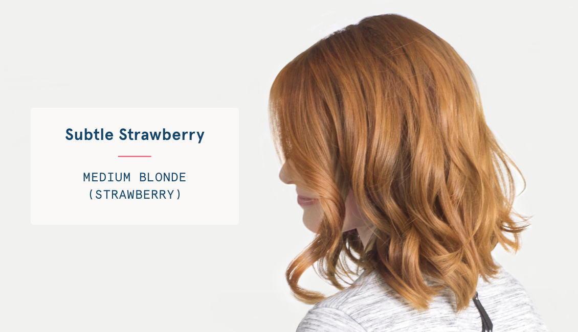 Medium blonde strawberry hair color