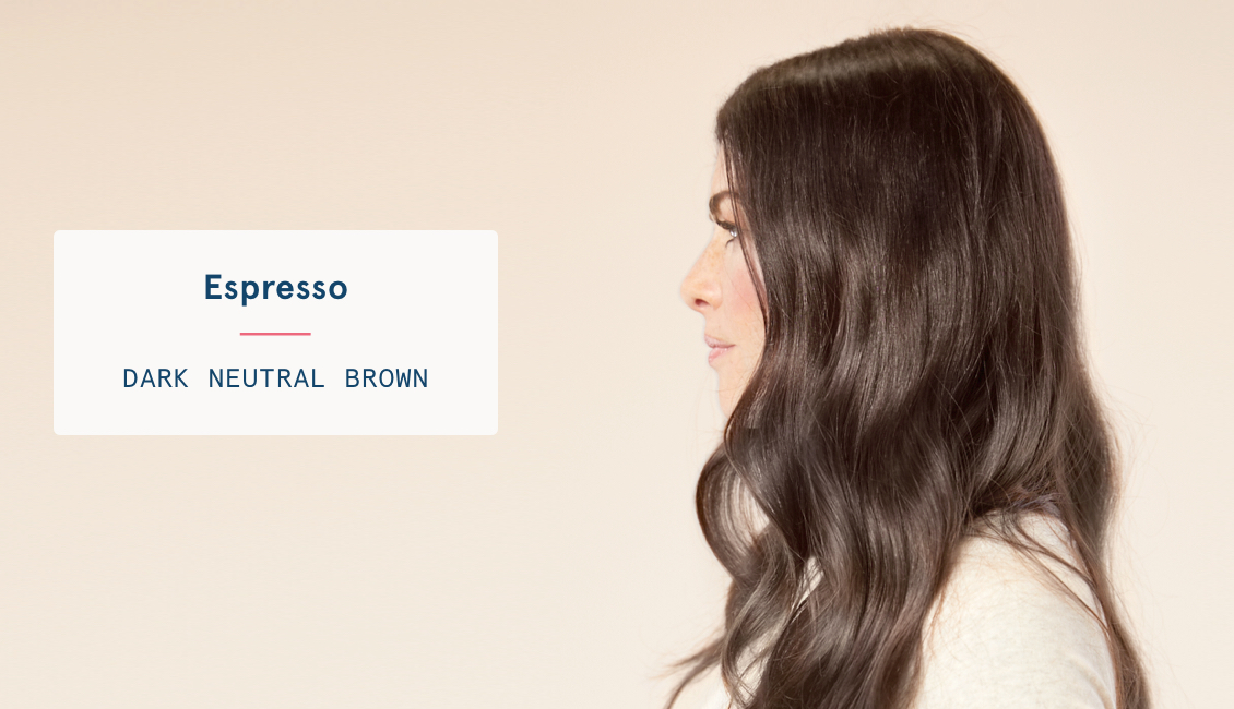 Dark neutral brown hair color